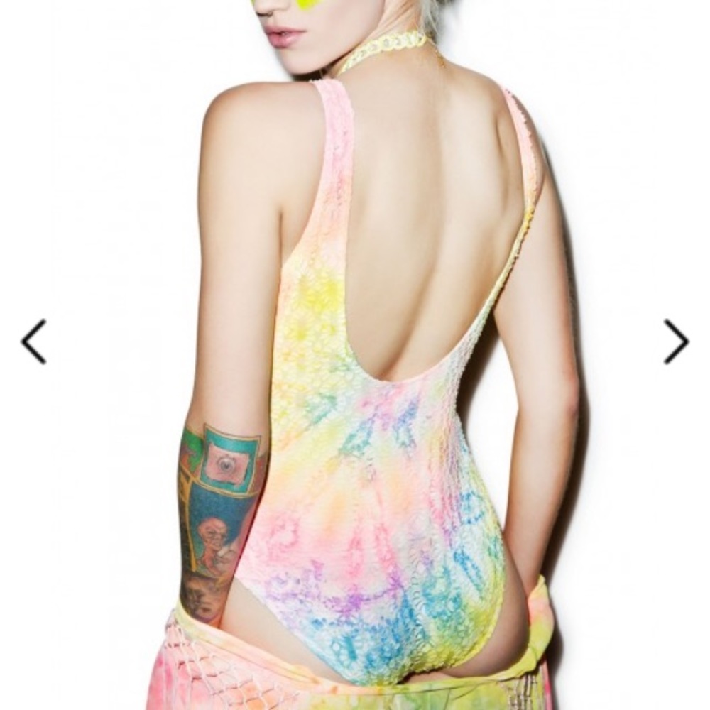 Unif Tie Dye One Peice Swimsuit Bodysuit